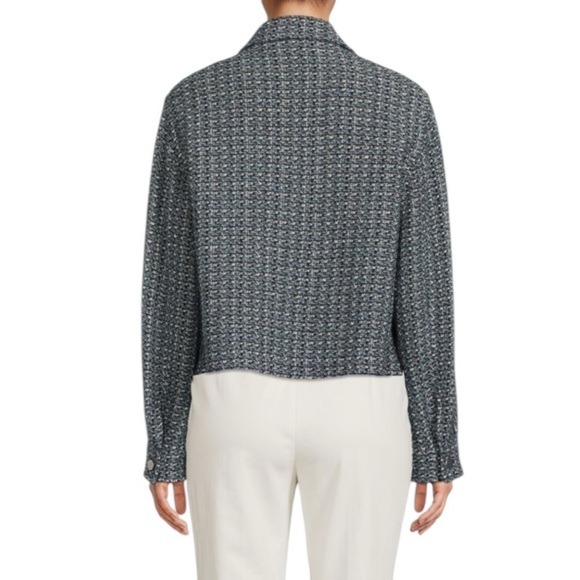 AKRIS PUNTO - Tweed Spread Collar Jacket Sz 14 - Picture 2 of 11